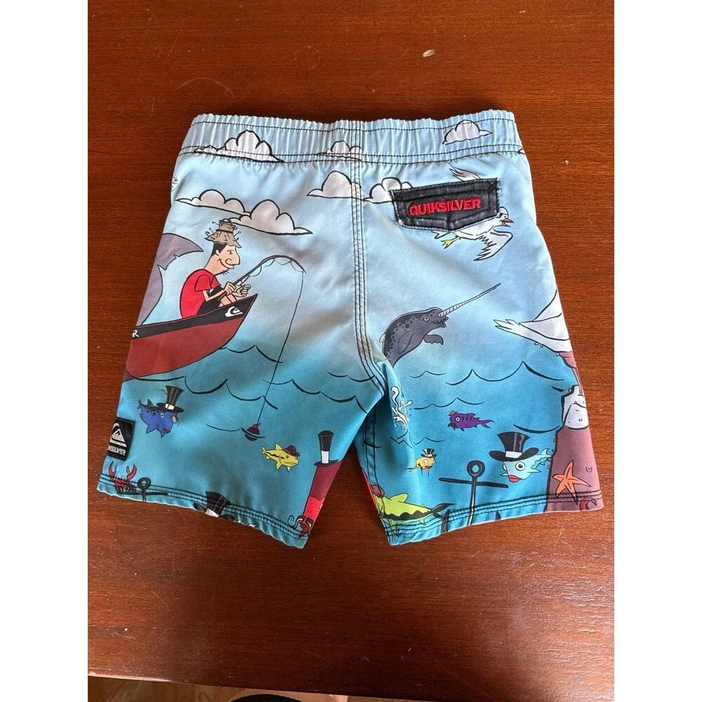 QUIKSILVER pirate graphic kids board shorts